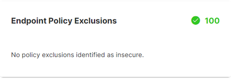 Exclusions check with green checkmark.
