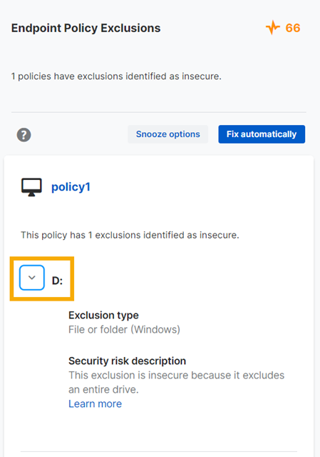 Policy exclusion details.