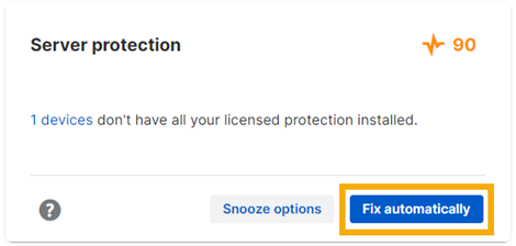 Install server protection automatically.