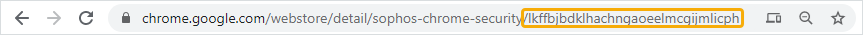 The identifier of Chrome OS apps and extensions is part of their Chrome Web Store URL.