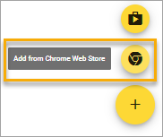 「Chrome ウェブストアから追加」オプションの場所。