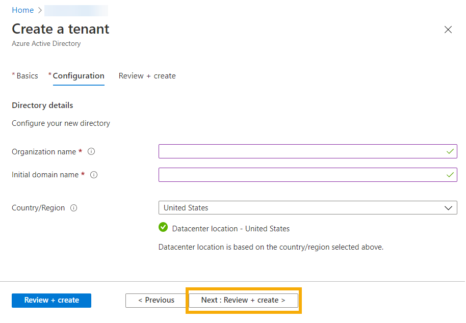 Tenant Configuration tab in Microsoft Entra ID (Azure AD)