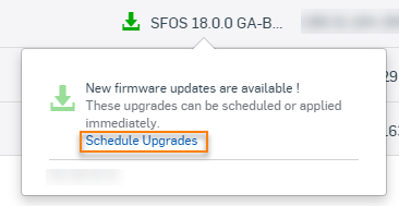 Schedule a firewall upgrade