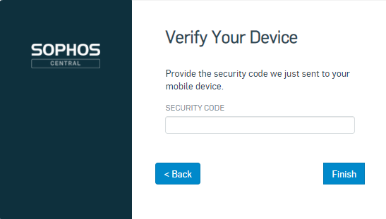 Screenshot of Verify Your Device screen