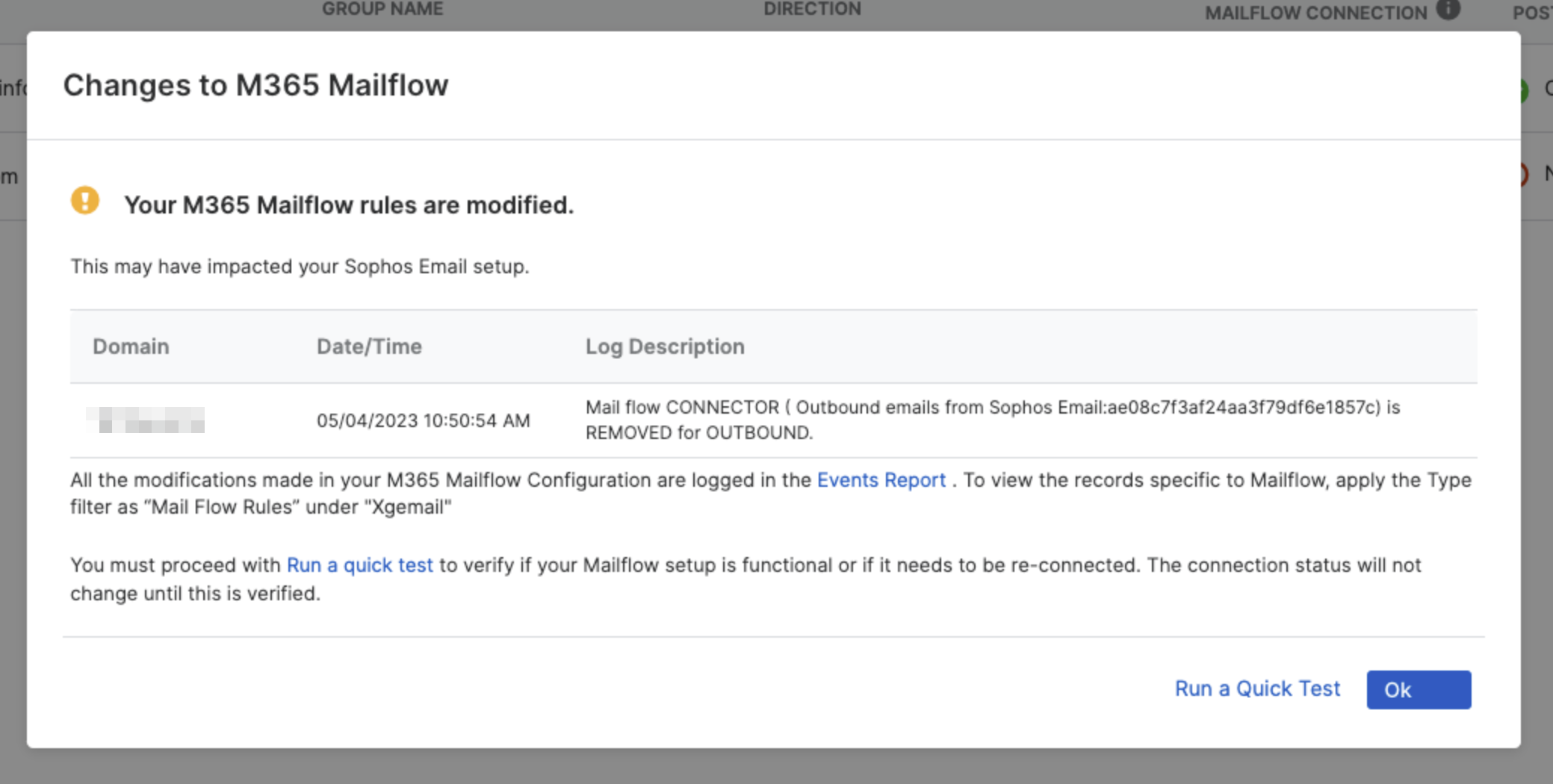 Sophos Mailflow change