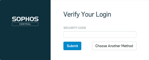Screenshot of Verify Your Login screen.