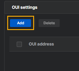 OUI settings add.