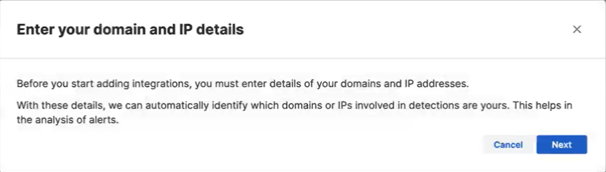 My domains and IPs pop-up。