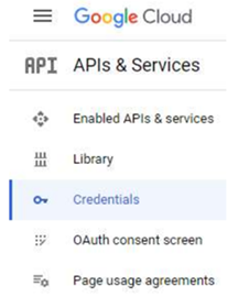 「API 和服務」功能表