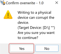 Confirm overwrite