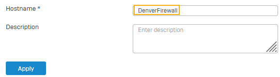 Firewall hostname