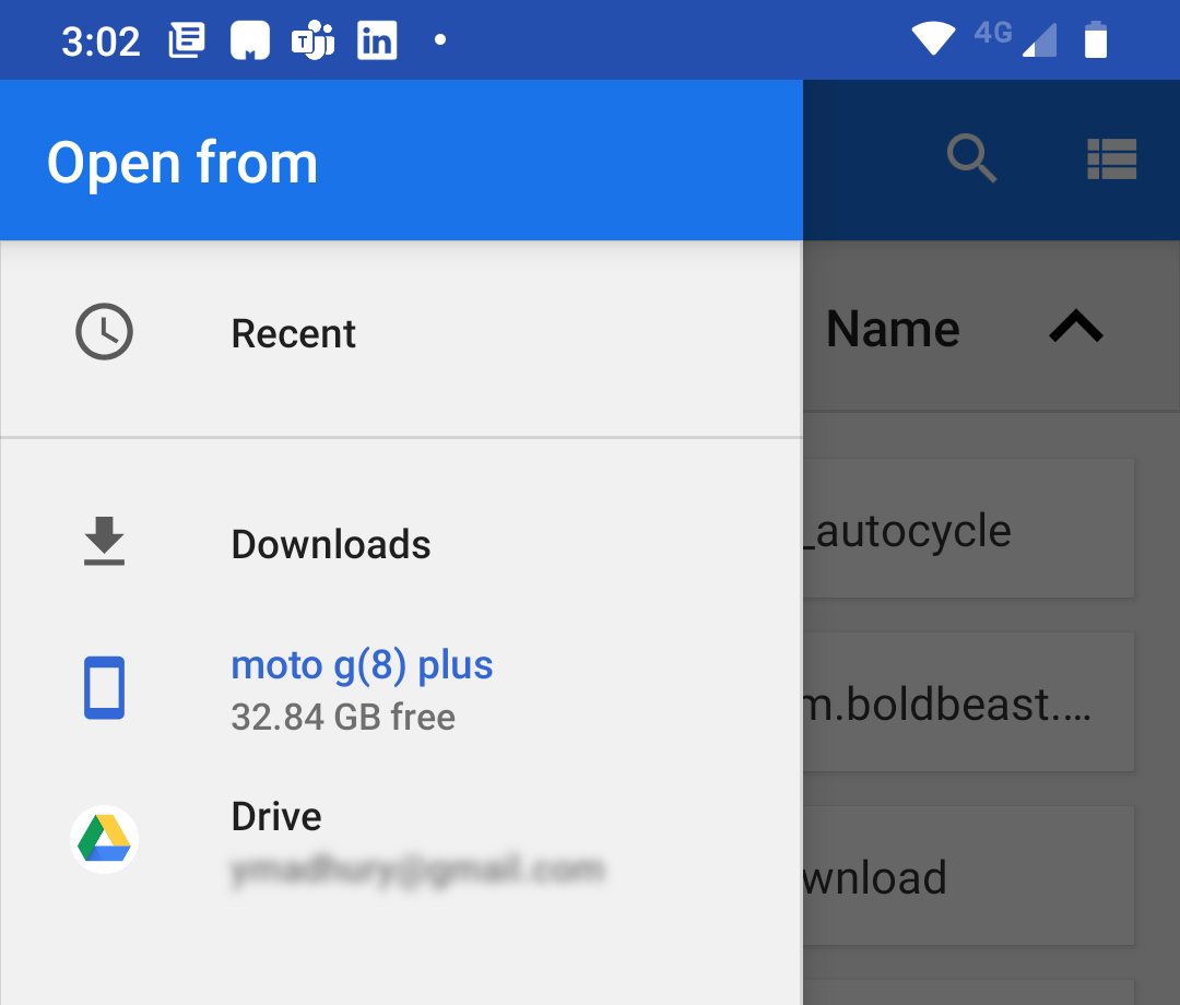 Open storage on Android