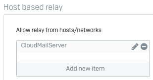 Add the mail server to allow email relay