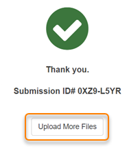 Die Schaltfläche „Upload More Files“